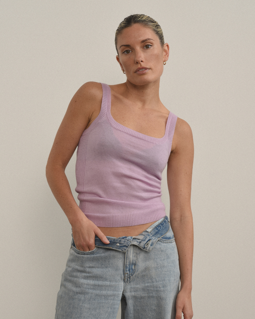 Australian merino wool clothing womens fashion pink singlet